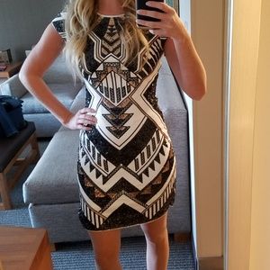 Express Geometric Pattern Dress